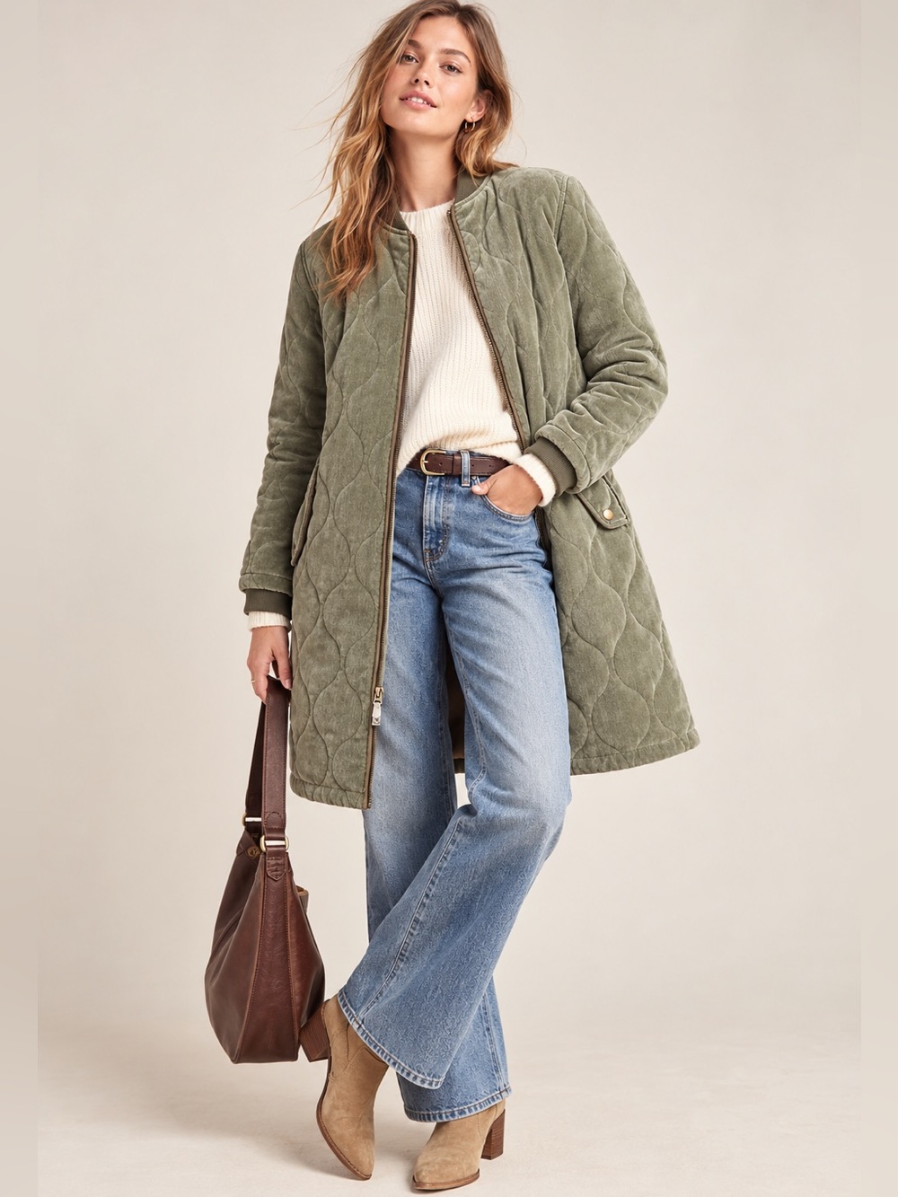 Anthropologie Quilted Corduroy Jacket Size Medium